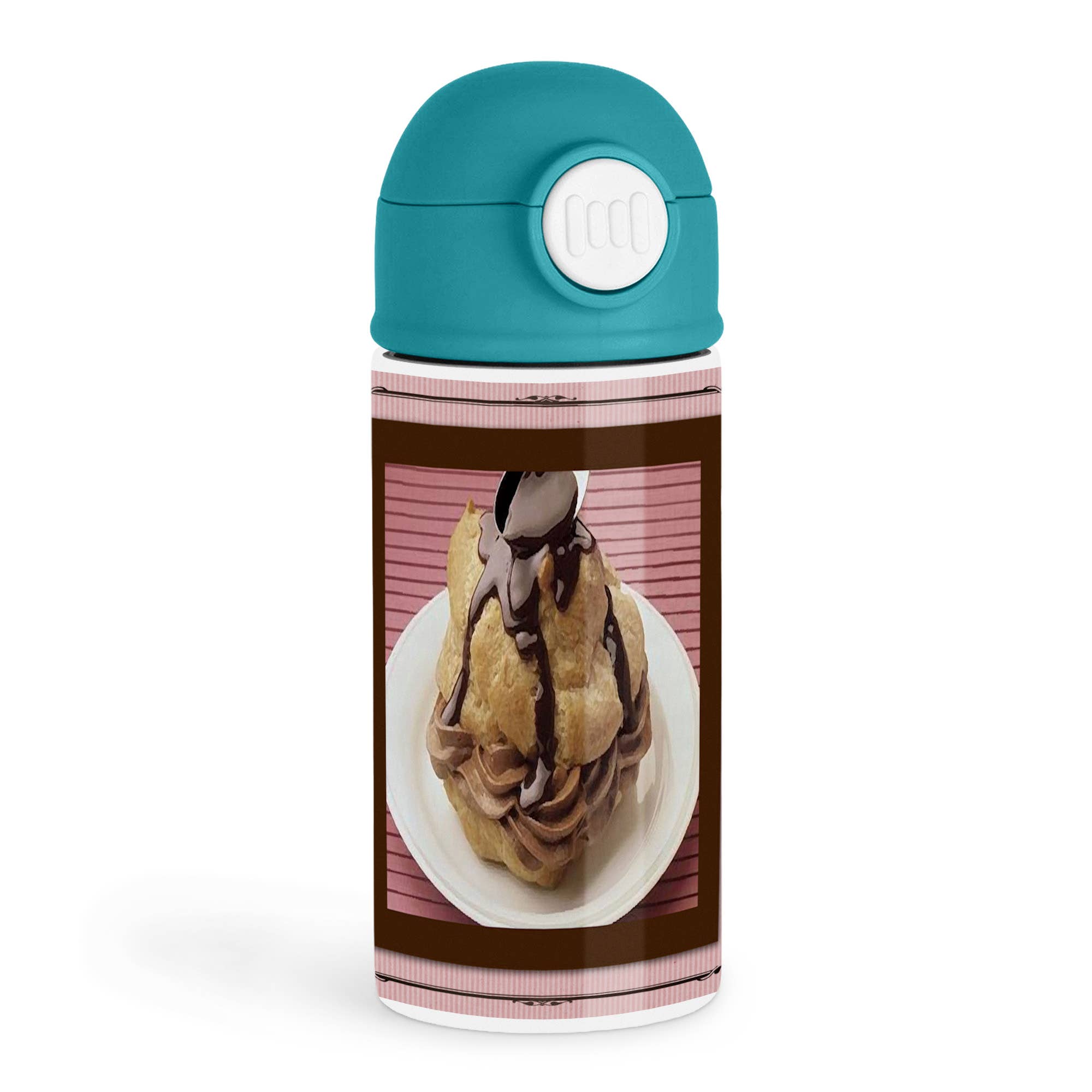 3dRose – Großhandel Trinkflaschen – 3dRose, Schokoladenmousse-Cremepuff, Kinderwasserflasche0