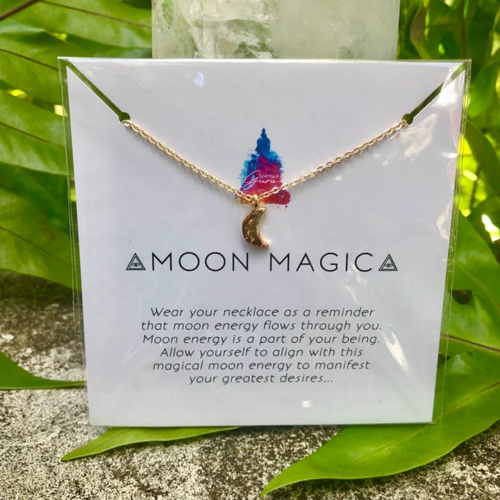 "Moon Magic" Affirmation Necklace for wholesale by Moon Child
