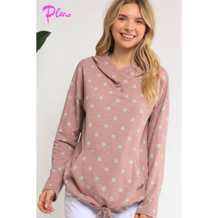 POKA DOT PLUS SWEATSHIRT for wholesale by 1clique co.