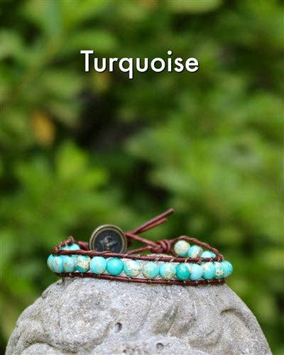 InspireDesigns - Wholesale Beaded Bracelet - Gemstone Threaded Wrap0