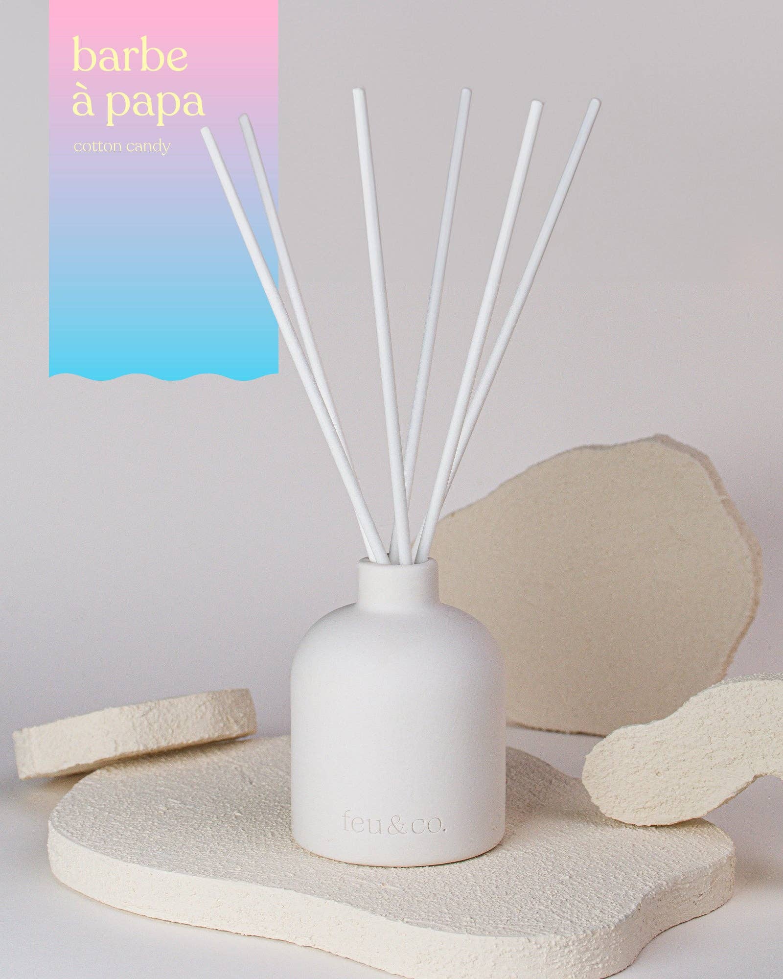 Feu&Co. - Wholesale Reed Diffuser - Diffuseur - Barbe à papa1