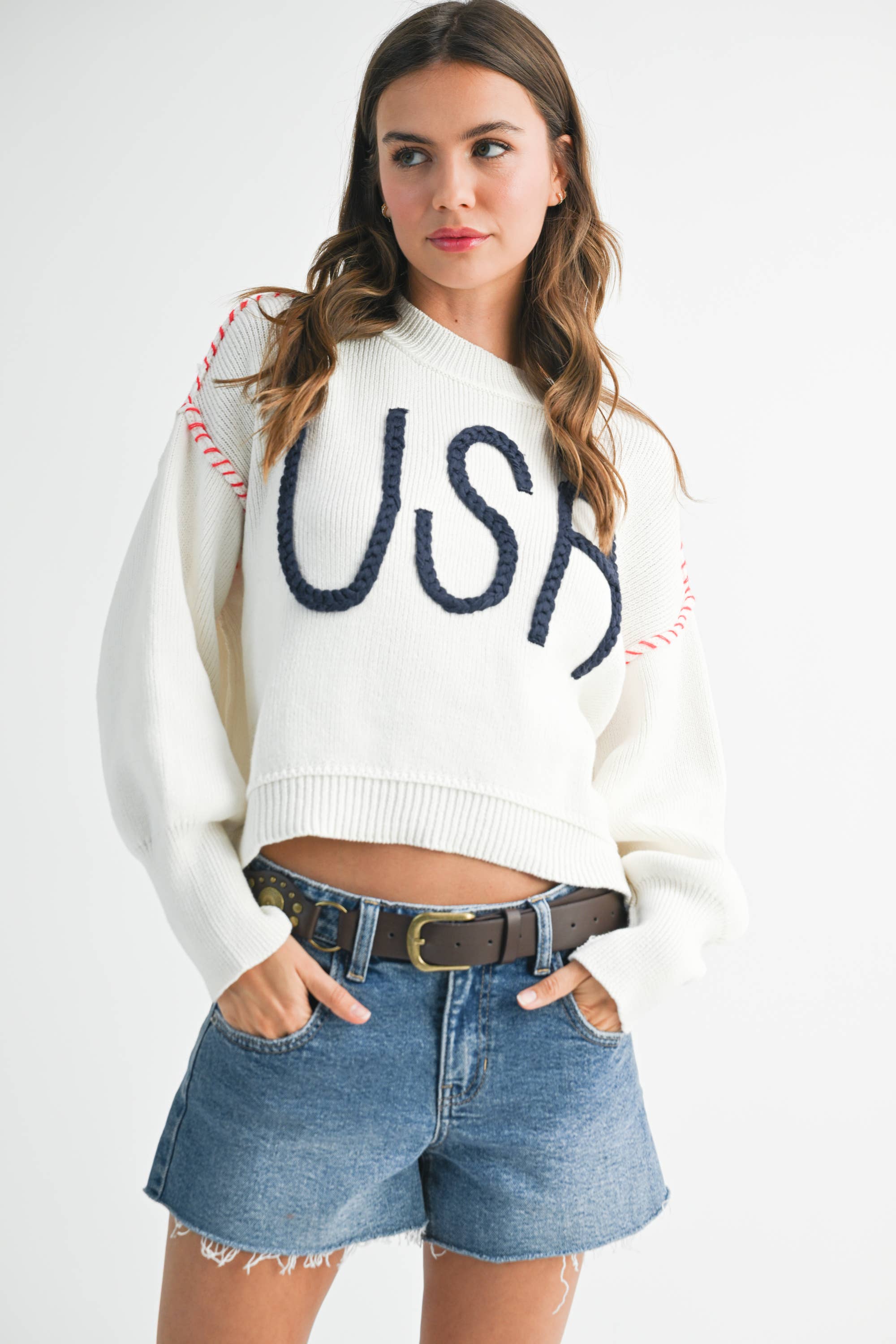 AEMI + CO - Wholesale Knit Sweater - Women's - 3249EK USA Sweater 215