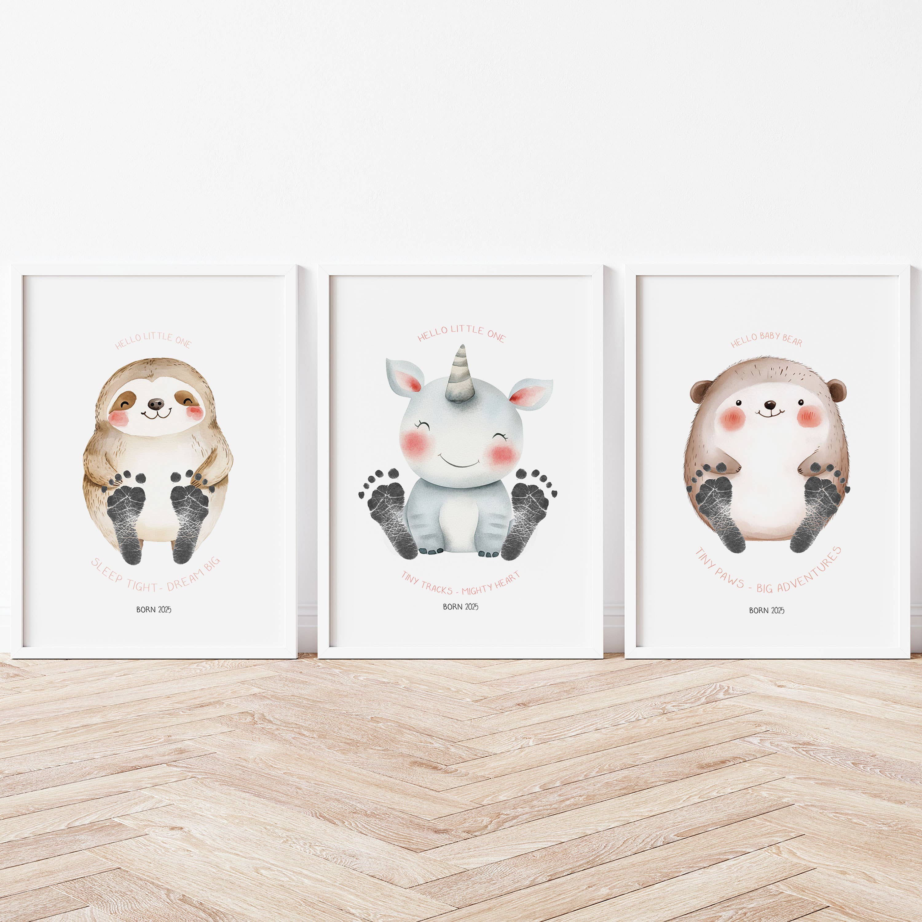 HELLO BOO – wholesale Hand & footprint kit – Child & baby – HELLO BOO Animal Design, Baby Ink Free Footprint Kit. 1