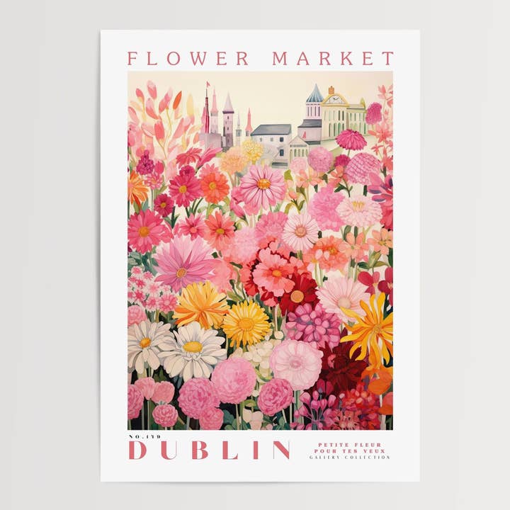 Póster del mercado de flores de Dublín para venta al por mayor de Enchanted Sights