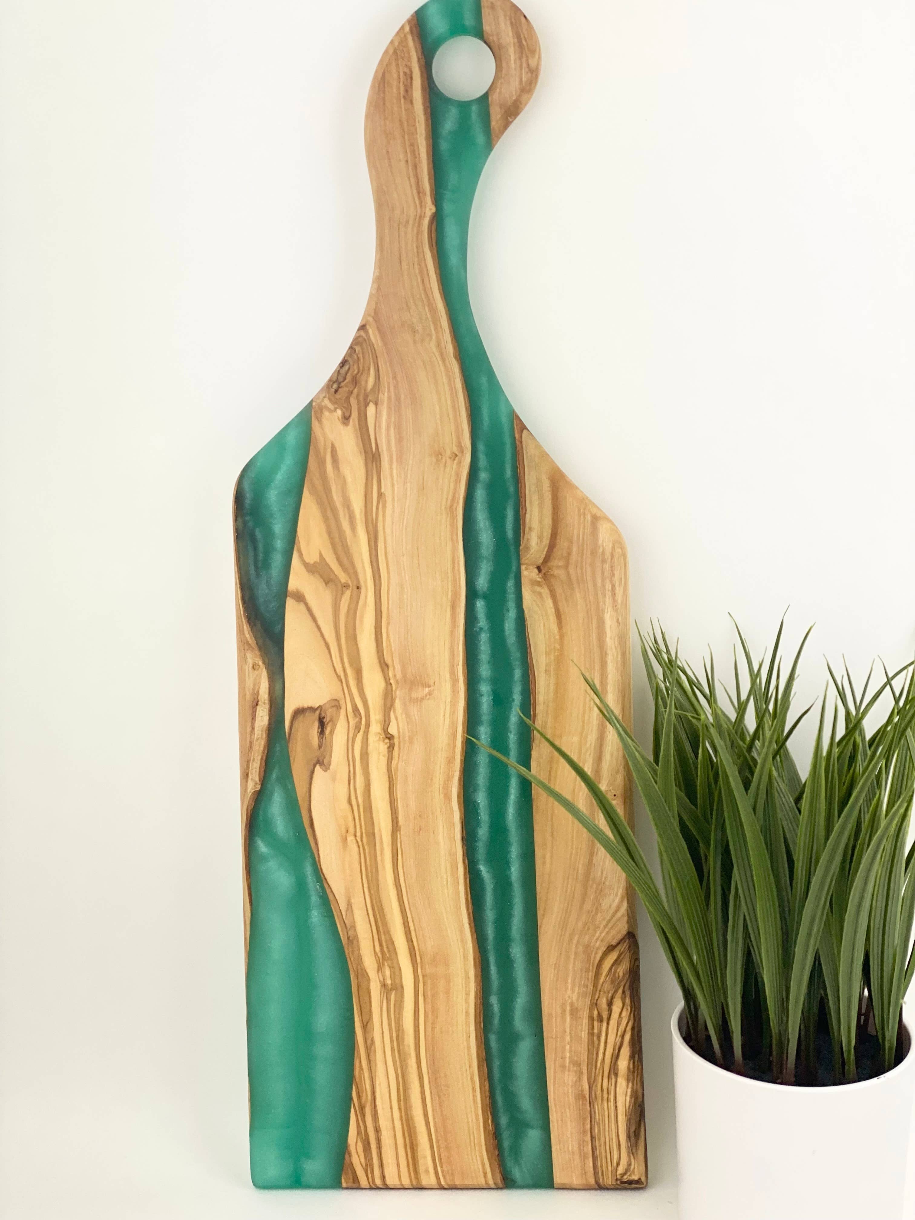 Large Resin Charcuterie Board with Olive Wood | Serves 4-6 People