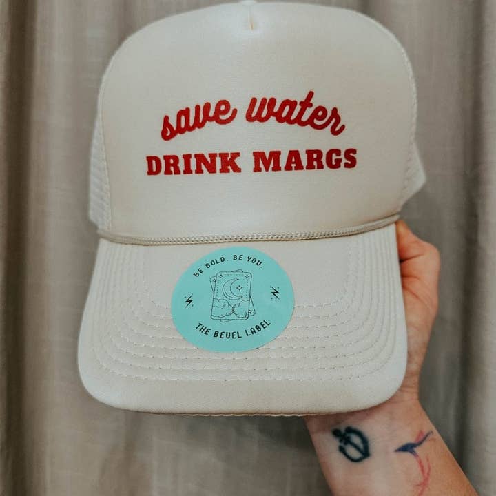 THE BEVEL LABEL - Wholesale Trucker Hat - Women's - Save Water, Drink Margs Trucker Hat13