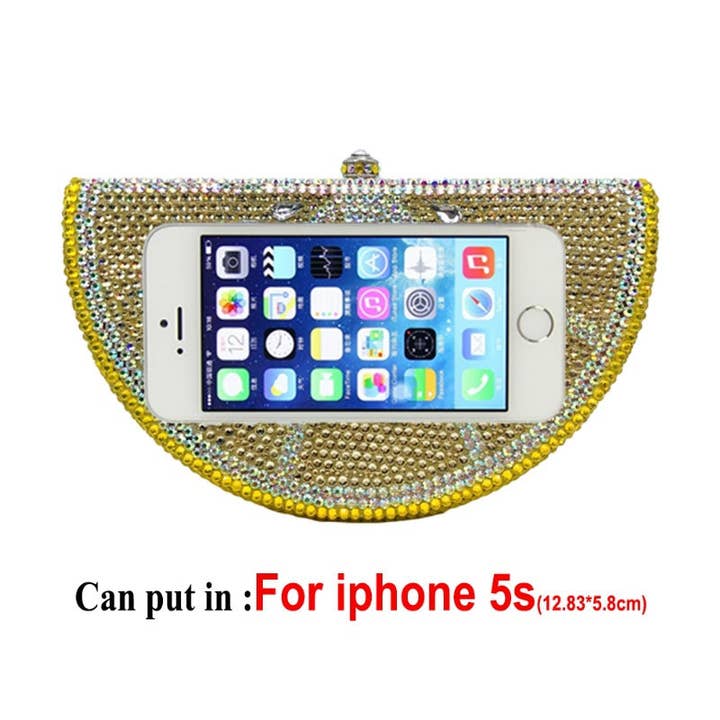 Azul Bolsa de noche con diamantes de imitación de limón HB1664 de venta al por mayor en Faire3