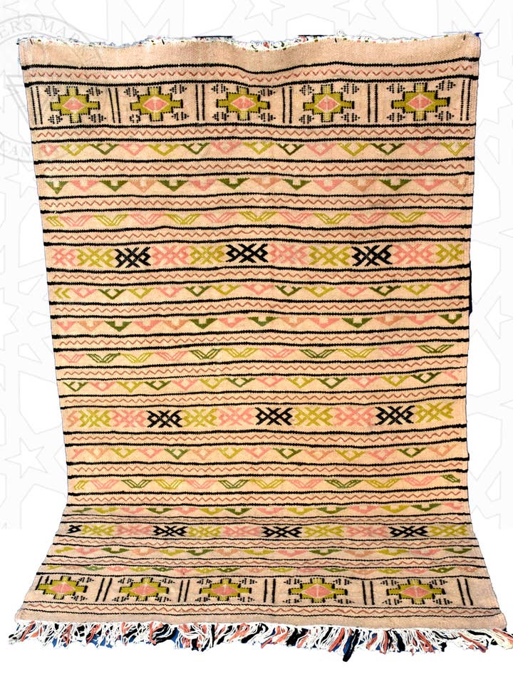 Flatweave kilim marokkansk tæppe for engroshandel hos Berbers Market