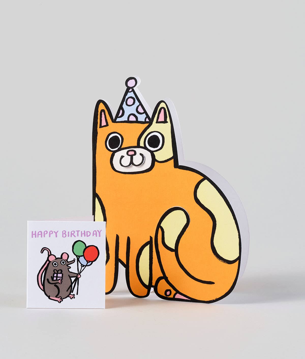Wrap (US duties paid) - Vente Cartes d'anniversaire - Carte de vœux enfant avec mini carte chat1