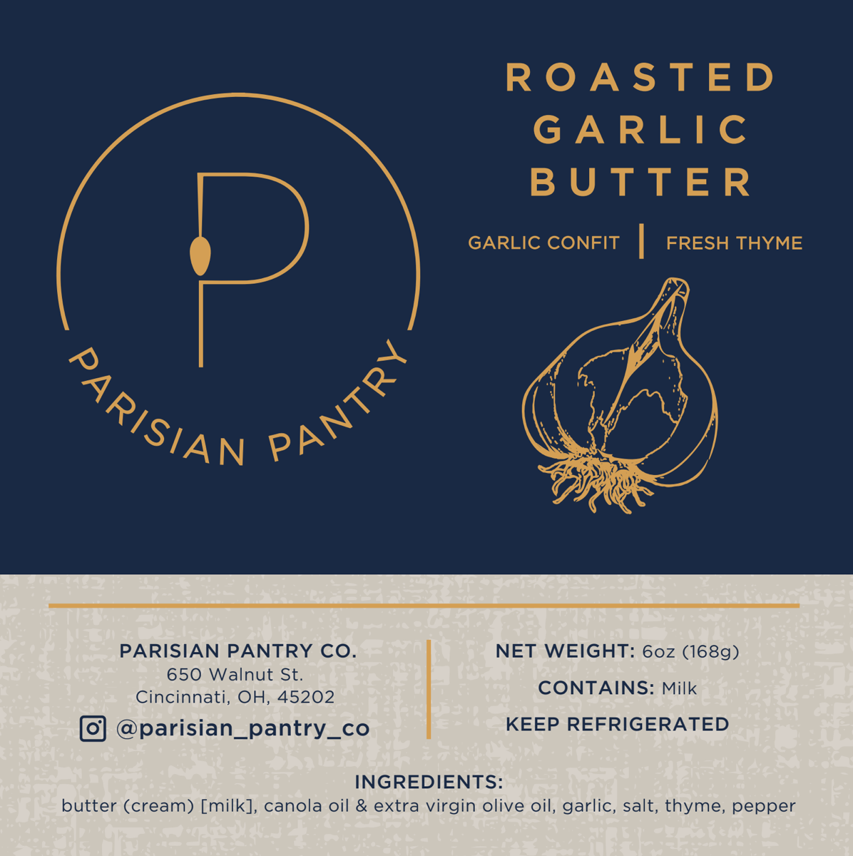 Parisian Pantry Co. - Wholesale Butter - Roasted Garlic Butter | Butter3