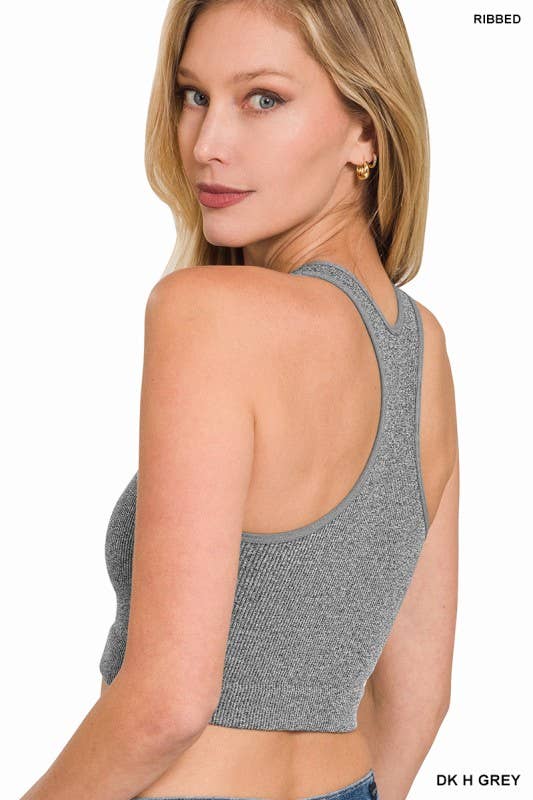 Vanilla Monkey - Wholesale Tank Top - Women's - Ribbed Cropped Racerback Tank Top2