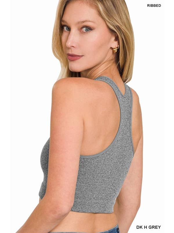 Vanilla Monkey - Wholesale Tank Top - Women's - Ribbed Cropped Racerback Tank Top2