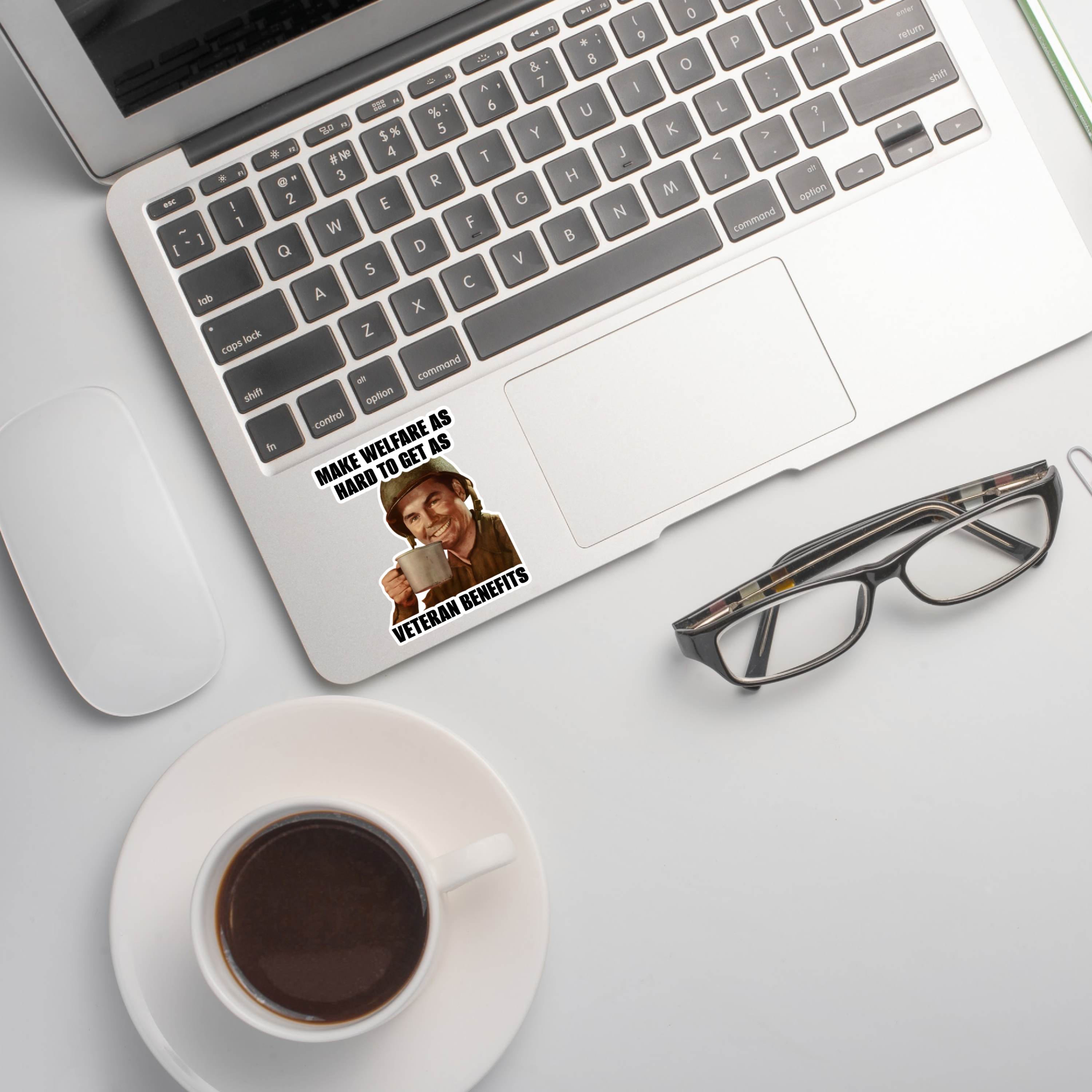 Jazzy Pop Stickers - Wholesale Sticker - 3" Welfare Veteran political truth  laminated sticker right2