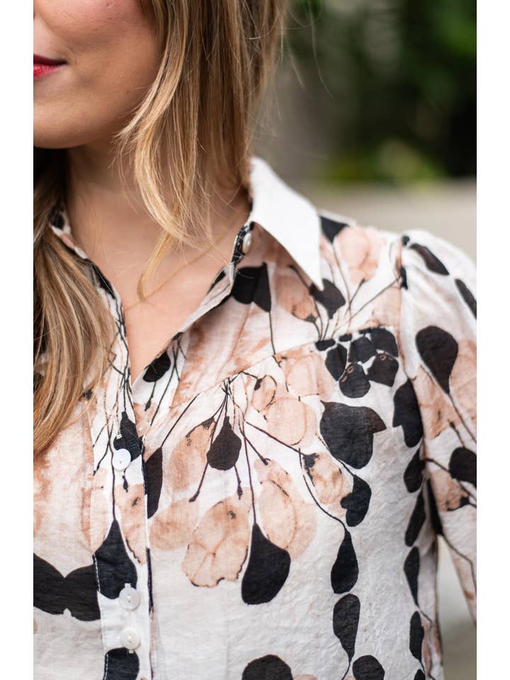 Stellino - Wholesale Buttoned-down shirt – Women's - Tullula Shirt | Beige7