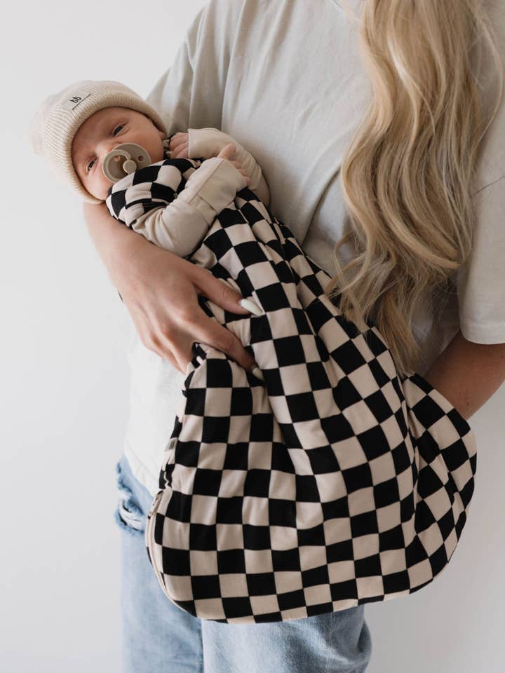 Forever French Baby - Wholesale Sleepsack - Baby - Bamboo Sleep Sack | Black Checkerboard3