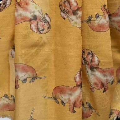 Shimena - Wholesale Scarf - Women's - Lightweight Dachshund scarf3
