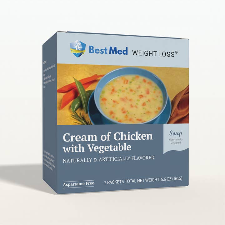 BestMed High-Protein Soup, Cream of Chicken with Vegetable (7ct) for wholesale by BestMed