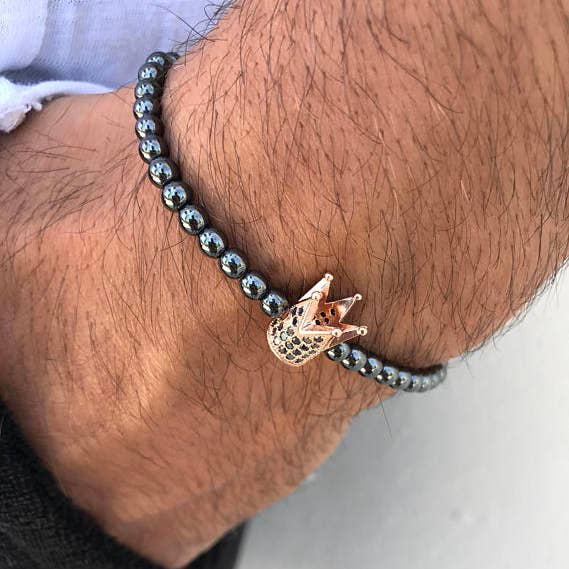 Christina Christi - Wholesale Jewelry - Men's - Crown Bracelet, Men Bracelet, Beaded Bracelet, King Bracelet1
