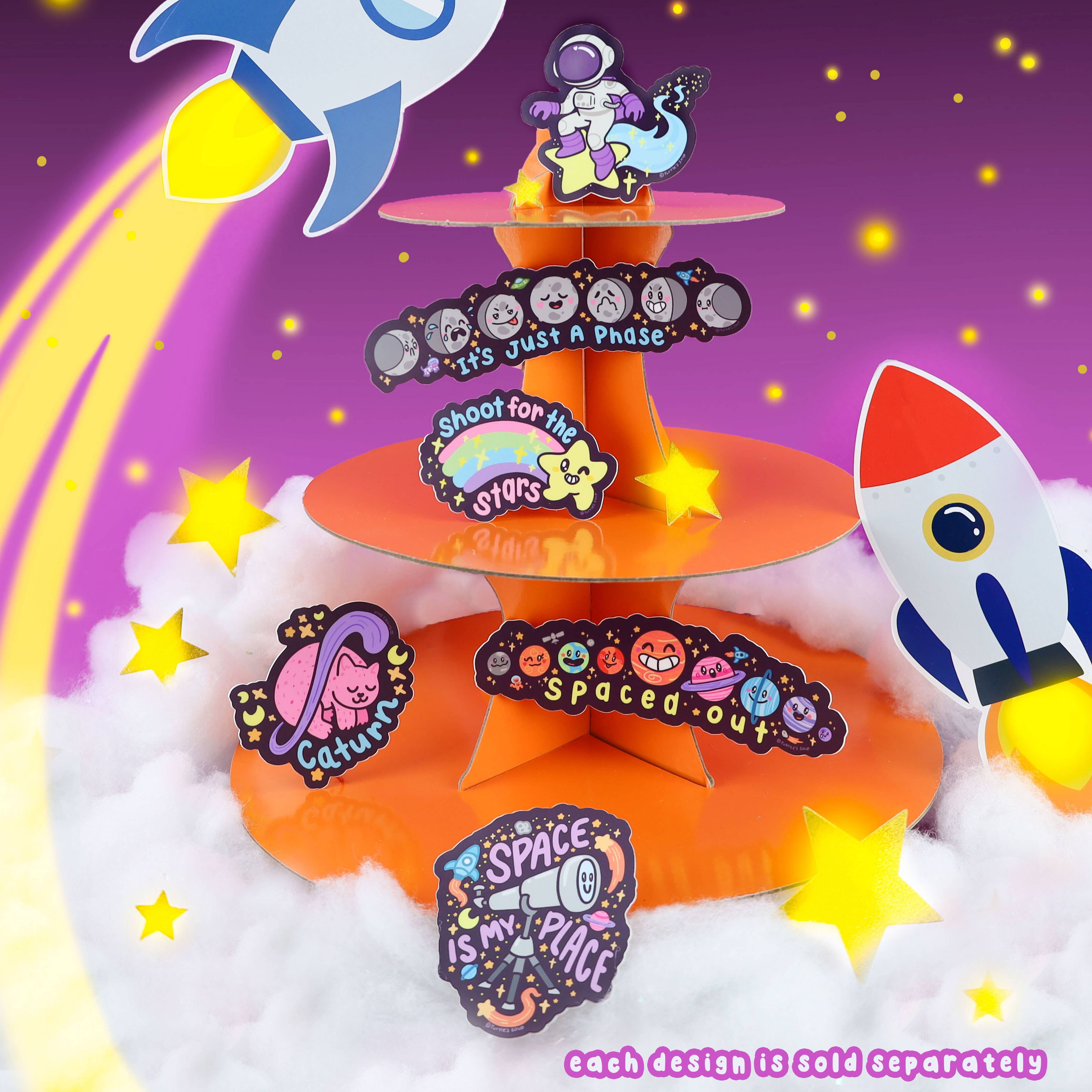 Turtle's Soup - Wholesale Sticker - Het is gewoon een Phase Moon Astronomy Vinylsticker met grote bumper1