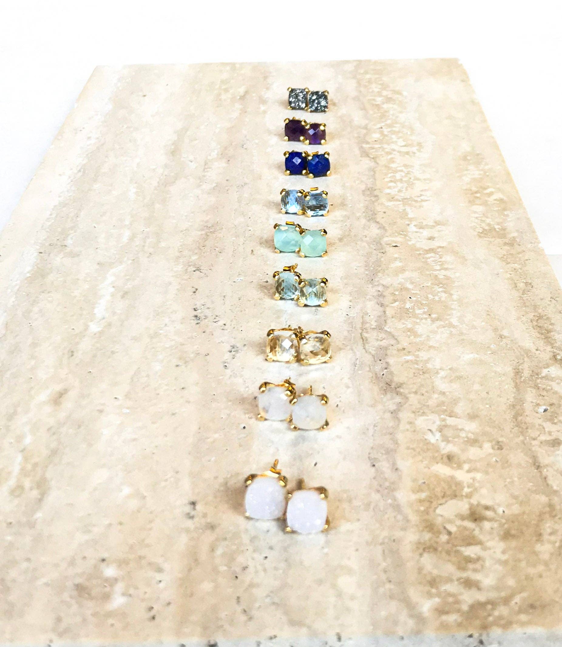 Treisi - Wholesale Stud/Post Earrings - Four prong stud earrings2