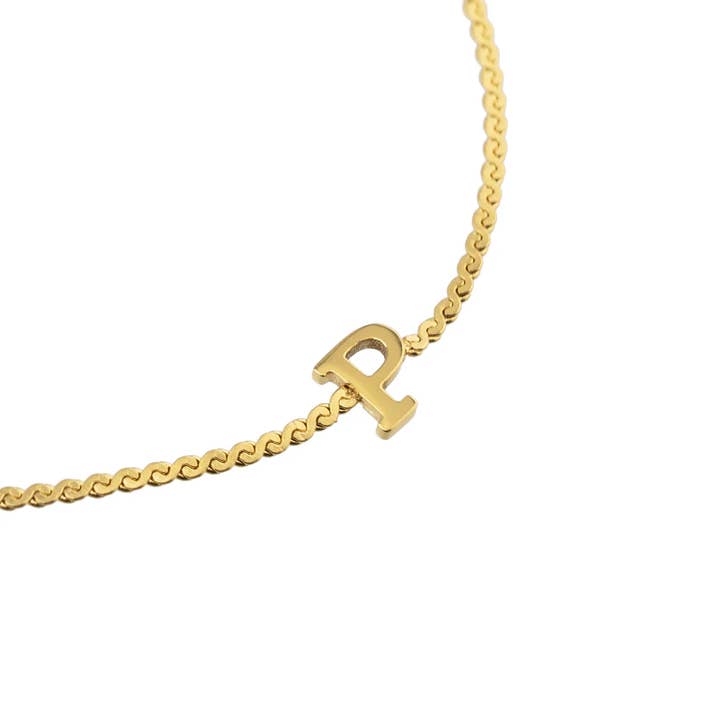 Brenda Grands Jewelry - Wholesale Charm/Dangle Bracelet - Waterproof Dainty Gold Initial Bracelet30