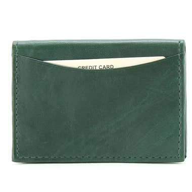 Leather Impressions Inc - Wholesale Card Holder - Unisex - Lambskin Business Card Case Style : Bcc401 Green2