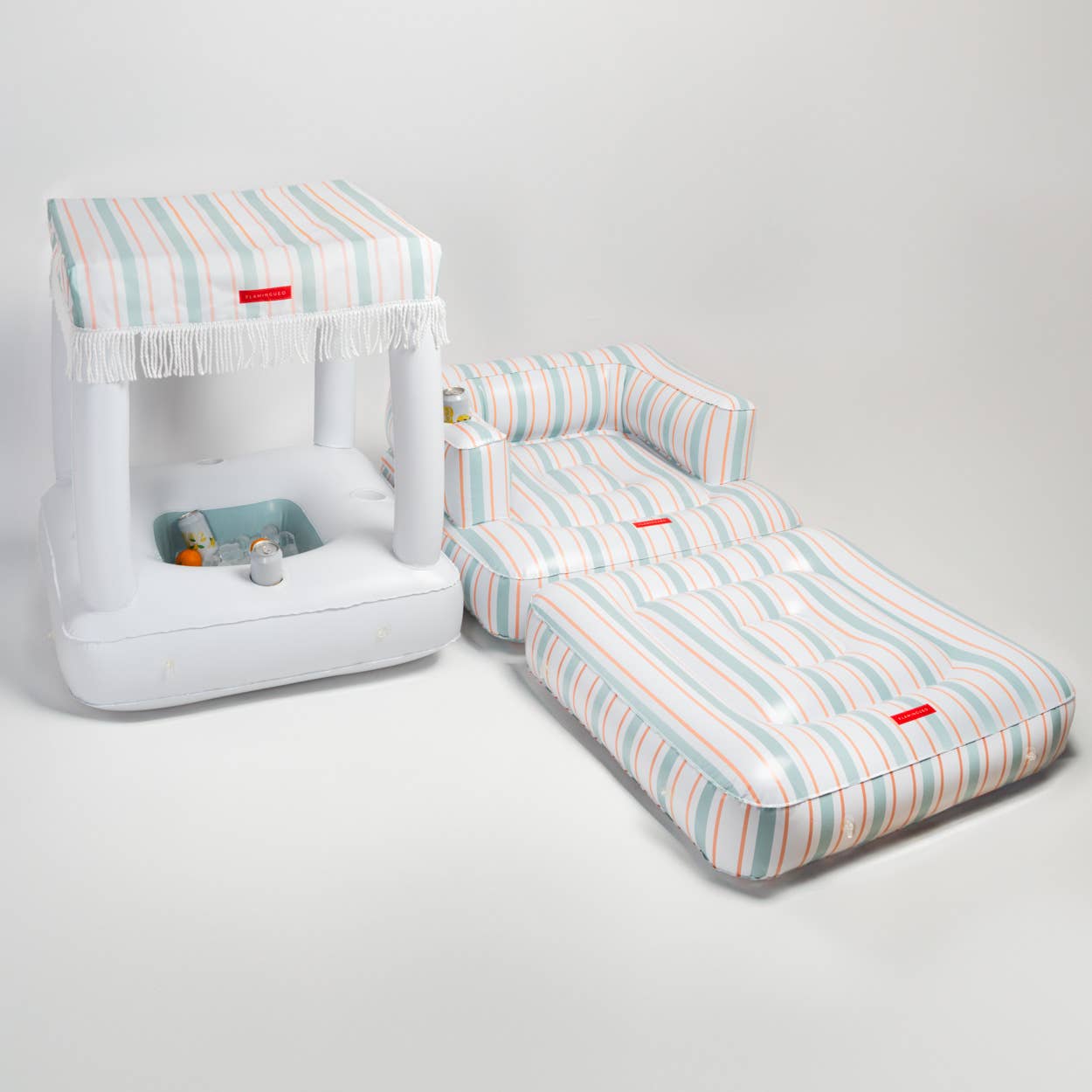 Flamingueo - Venta al por mayor Hinchables - Turquoise mini-bar fridge with canopy and cup holder1