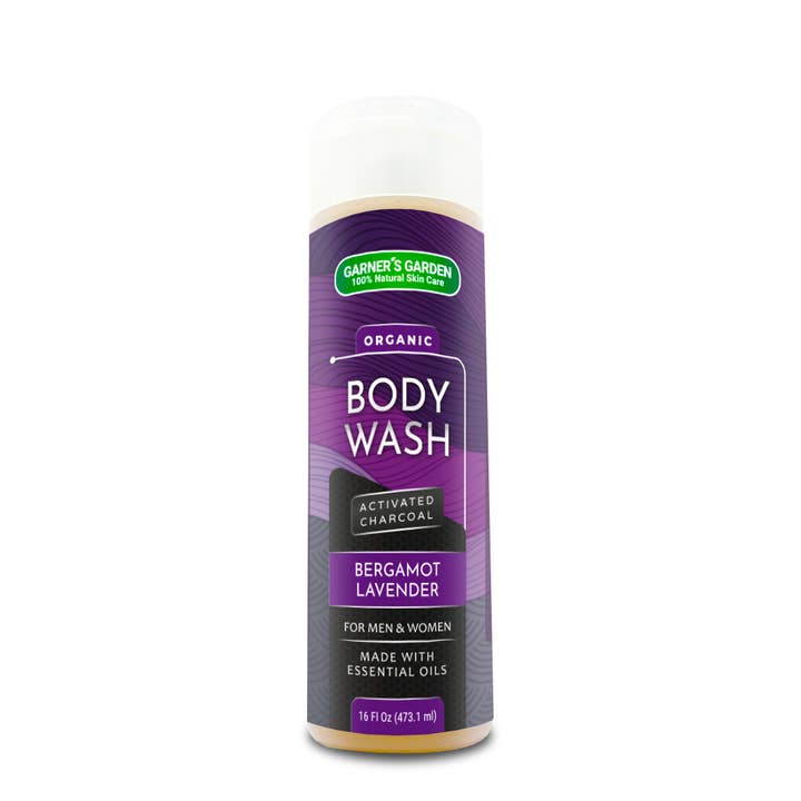Garner's Garden - Vente Lotions corporelles/Gels douches - Gel douche biologique au charbon actif, 16 oz