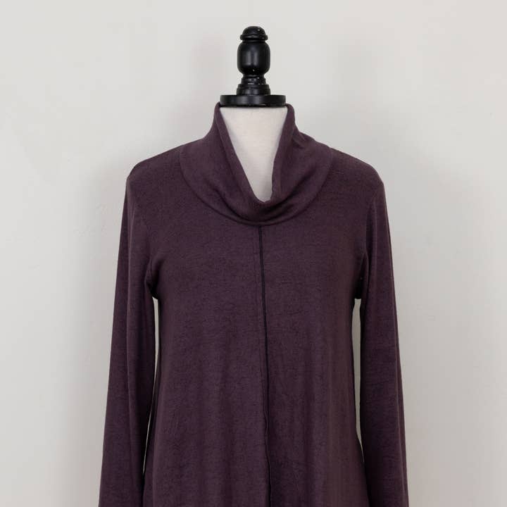 Cowl Sweater Plum for wholesale by Vine Street Apparel