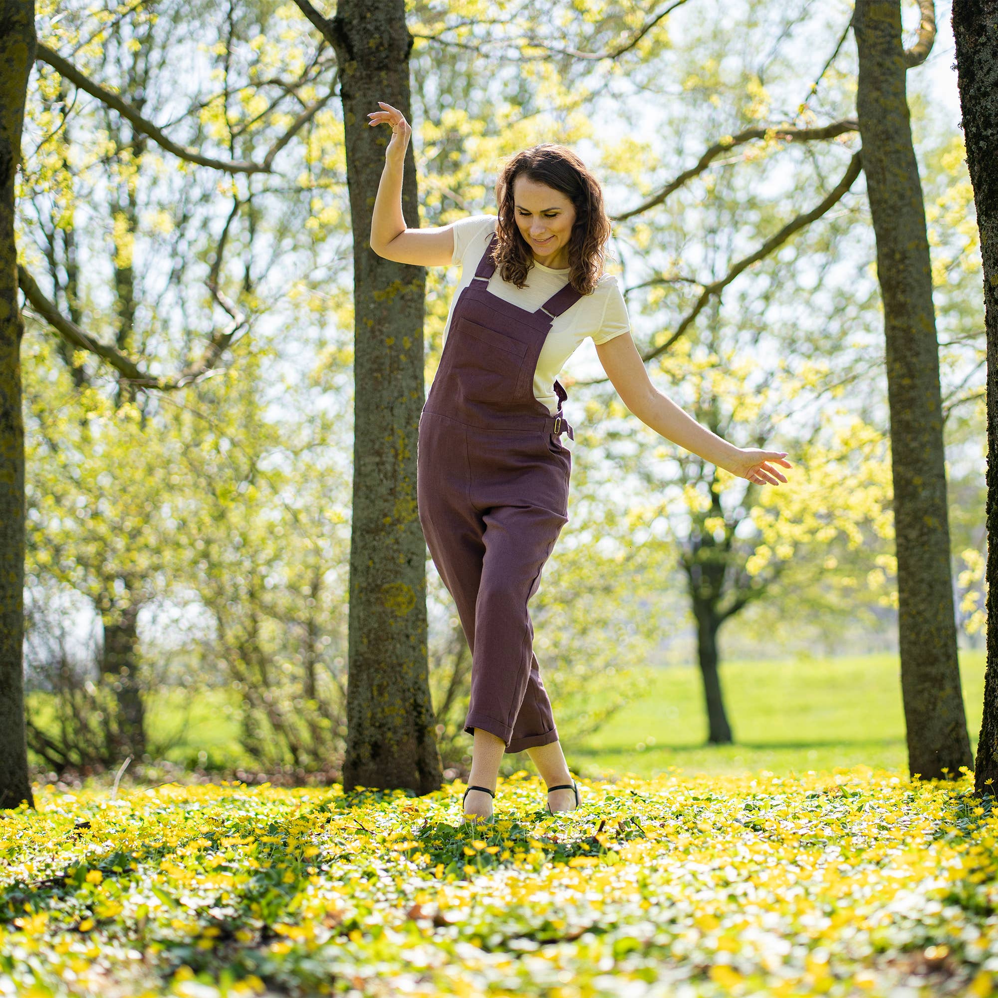 menique - Wholesale Jumpsuit - Women's - 100% Linen Dungaree Jumpsuit Nicci - Casual Overall Romper11