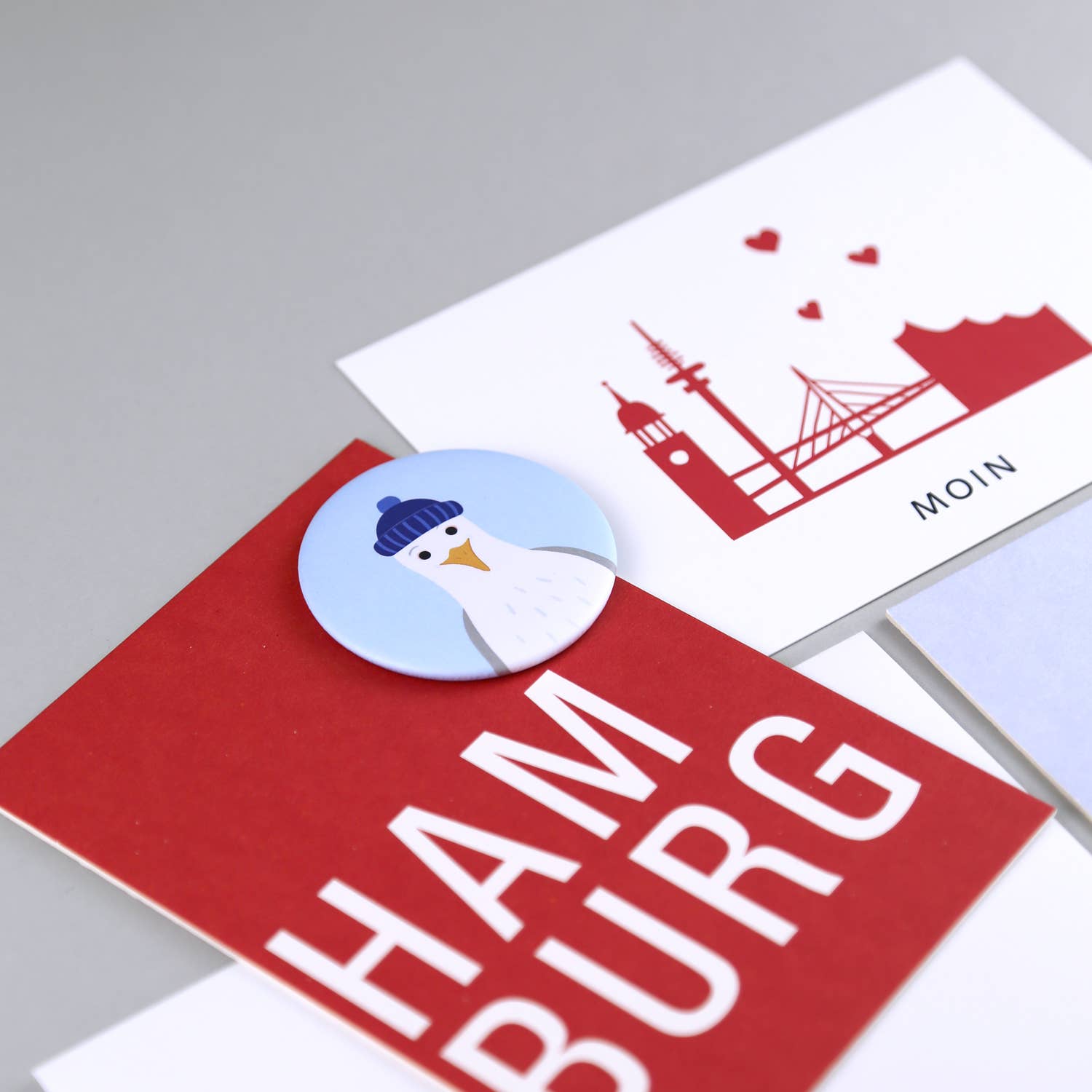 Kunst an Papier - Venta al por mayor Tarjeta postal - Postal Helmi con el Skyline de Hamburgo5