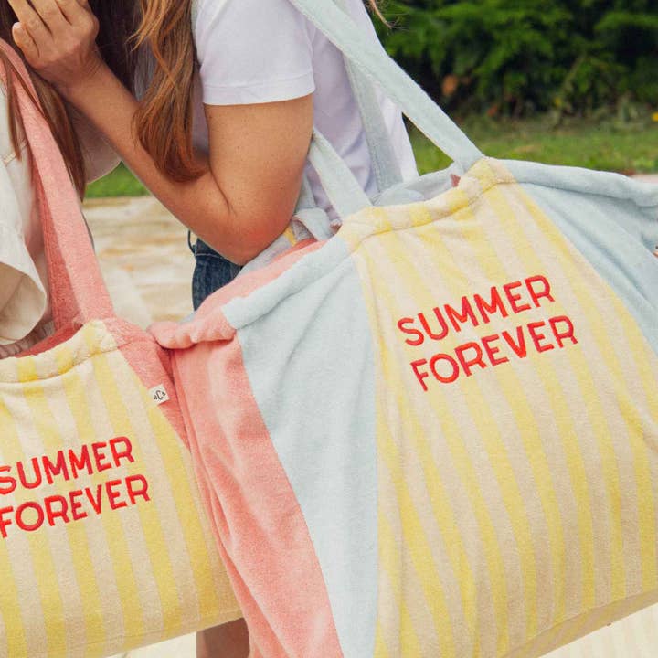 Grand cabas Summer Forever - Éponge Rose pour la vente par Chamaye