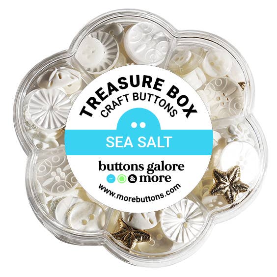 Buttons Galore & More - Wholesale Sewing Button/Snap - Treasure Box Fancy Designer Button Assortment Ivory Buttons