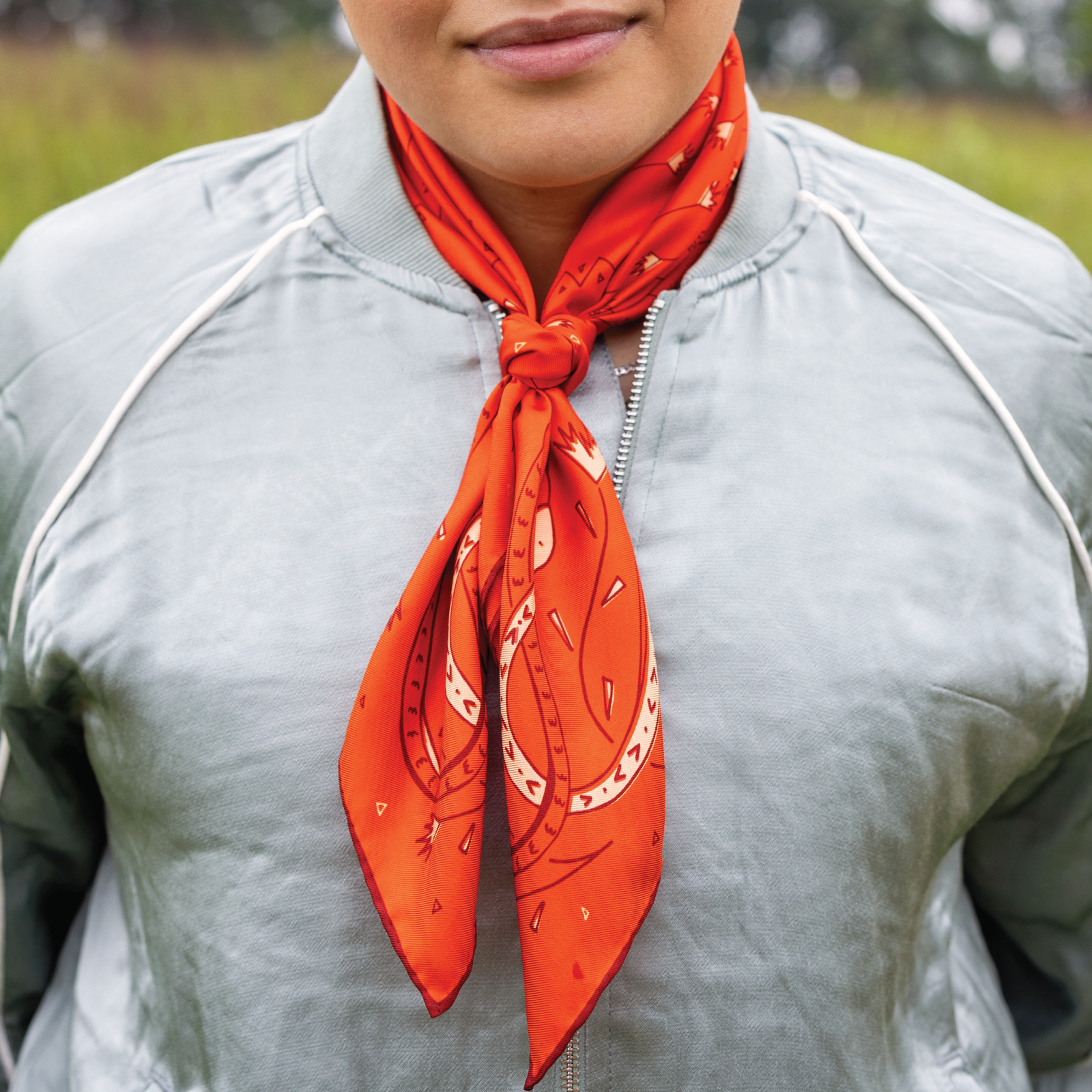 Jenni Earle - Wholesale Scarf - Women's - “Own Your Power” Hand-Illustrated Silk Scarf – 100% Silk3