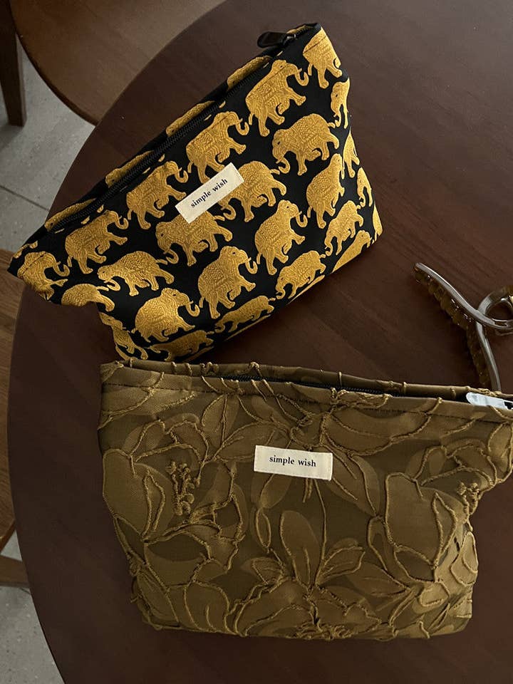 Vintage Gold Elefanten Jacquard Handtasche für den Großhandel von VividLux