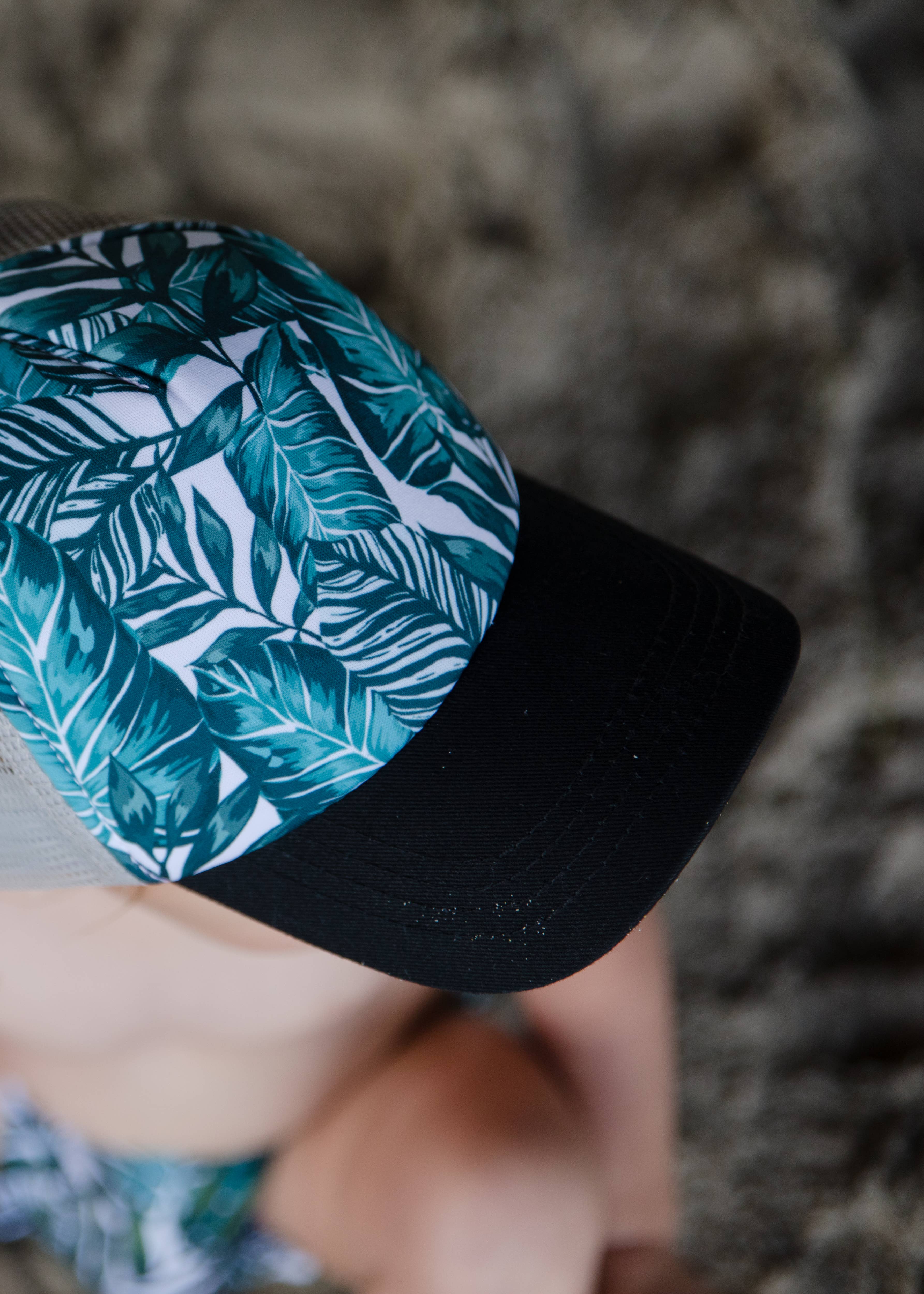 Kahakai Kids Collection – wholesale Trucker hat – Unisex – Island Leaves Hat3