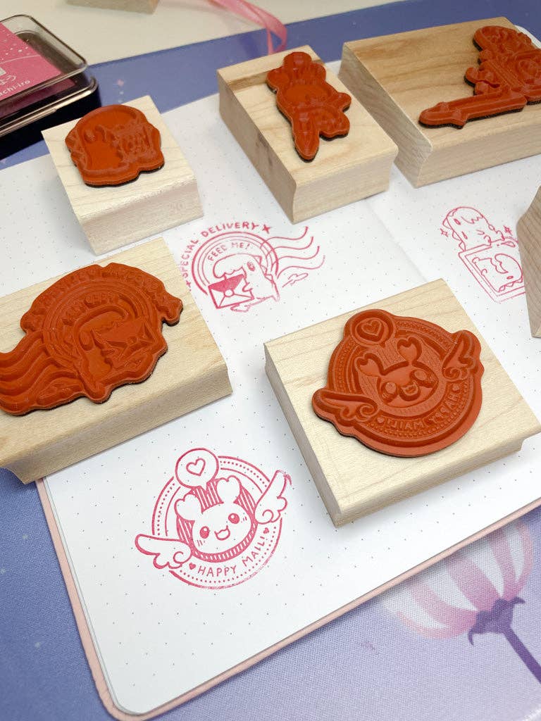 sakuradragon - Vente Tampon encreur/décoratif - Un tampon en bois pour petite bouteille2