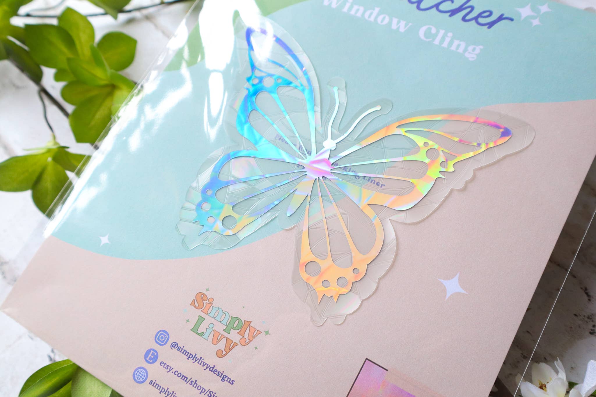 Simply Livy - Vendita all'ingrosso Acchiappasole - Adesivo per finestra Butterfly Suncatcher6