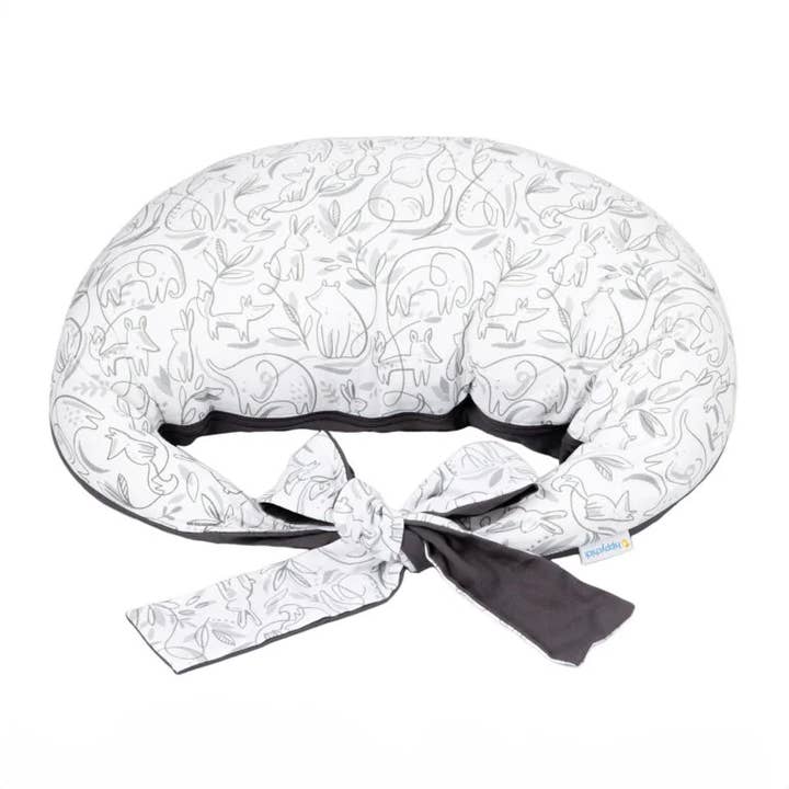 Coussin d'alimentation Hippychick - Animal Friends gris pour la vente par Hippychick