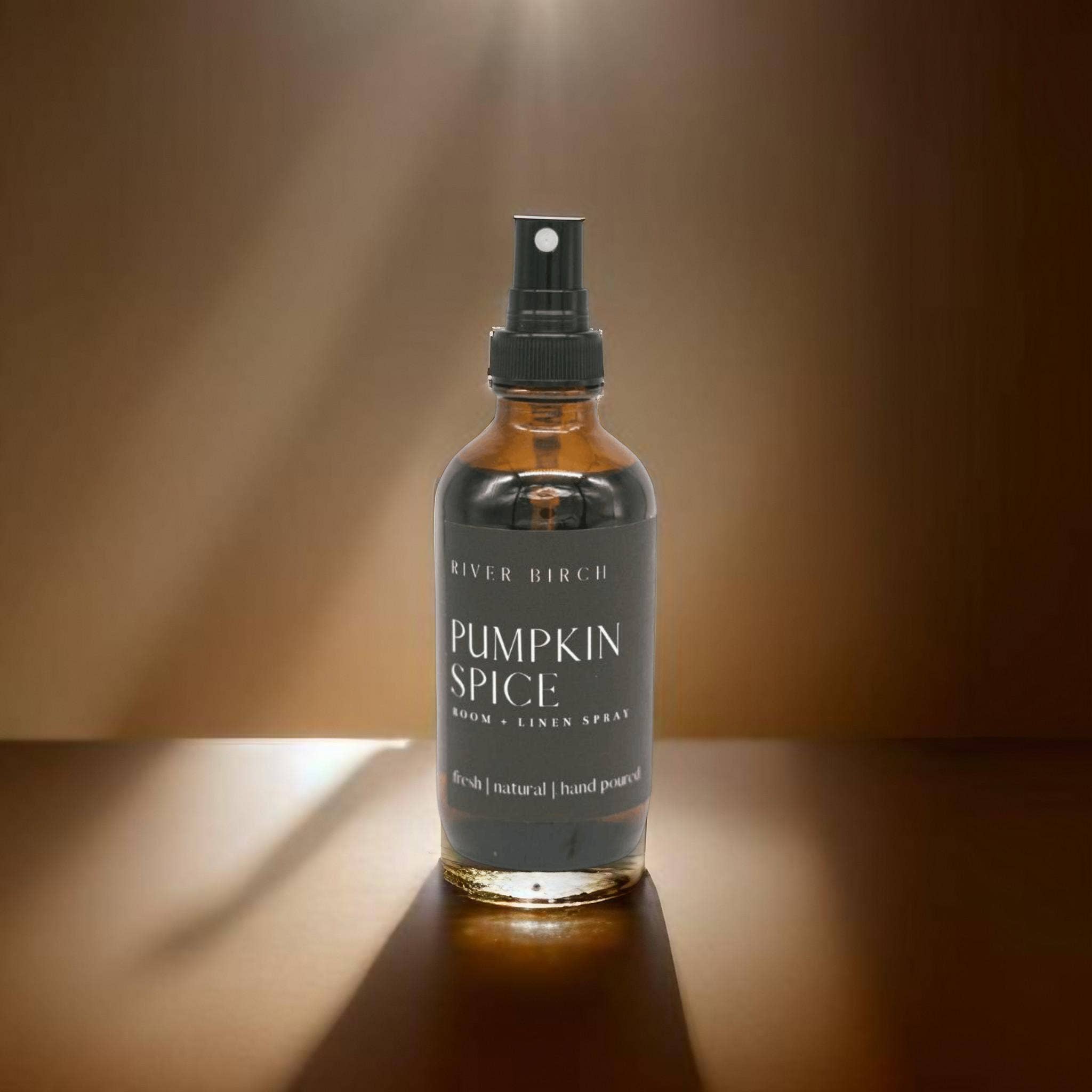 River Birch Candles - Wholesale Room & Linen Spray - Pumpkin Spice - 4 oz Amber Glass Room + Linen Spray1