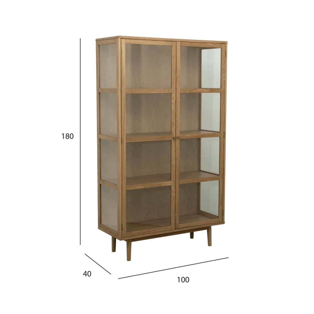Furnhouse - Wholesale Cabinet - 2-Door Display Cabinet Svendborg - Natural Oak9