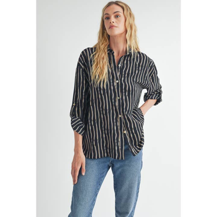 CAMISA ABOTONADA A RAYAS para venta al por mayor de FUN2FUN