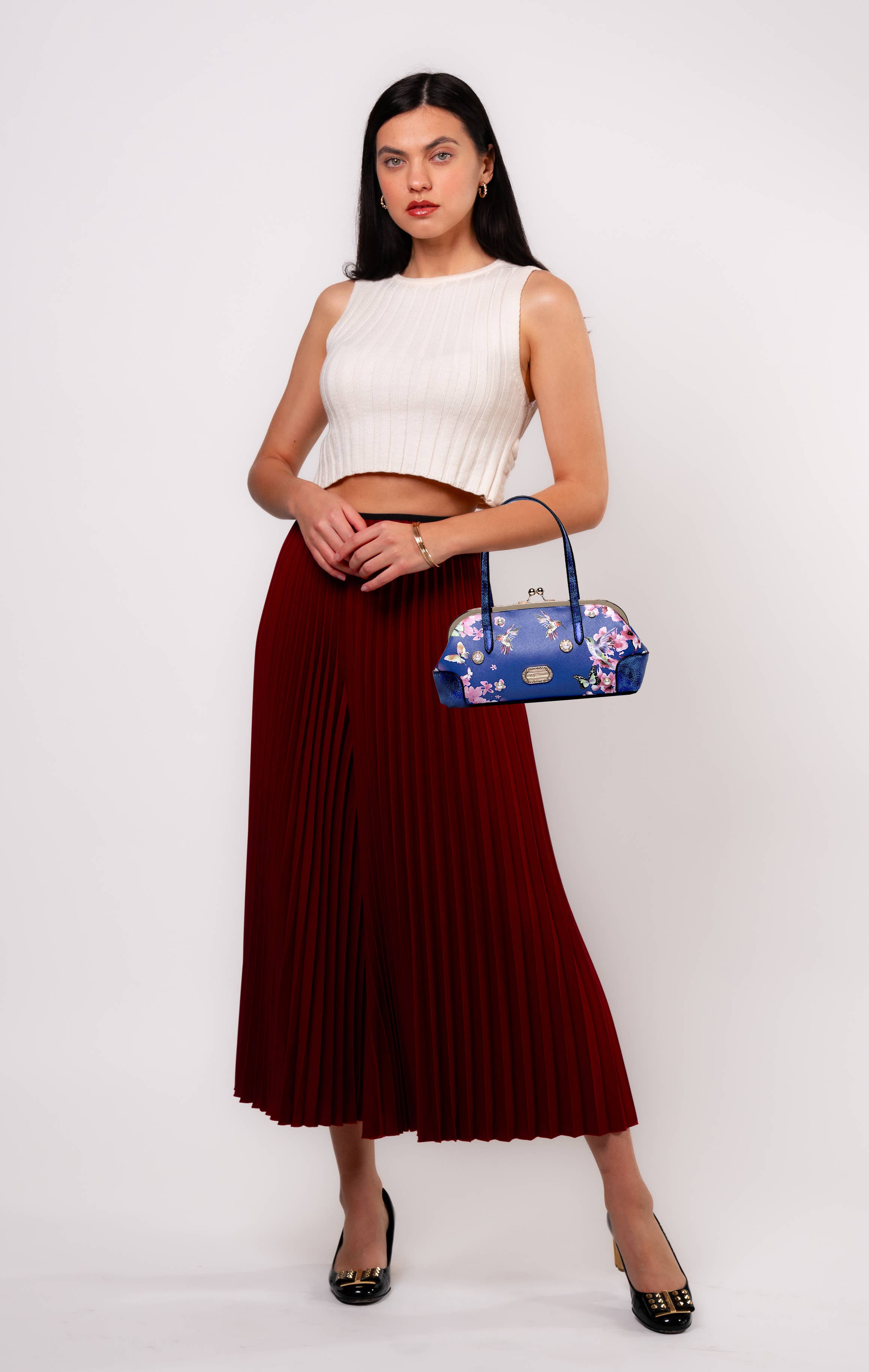 Brangio (Italy) Company Inc. - Wholesale Crossbody Bag - Women's - Brangio Italy Floral & Hummingbird Crossbody Bag1