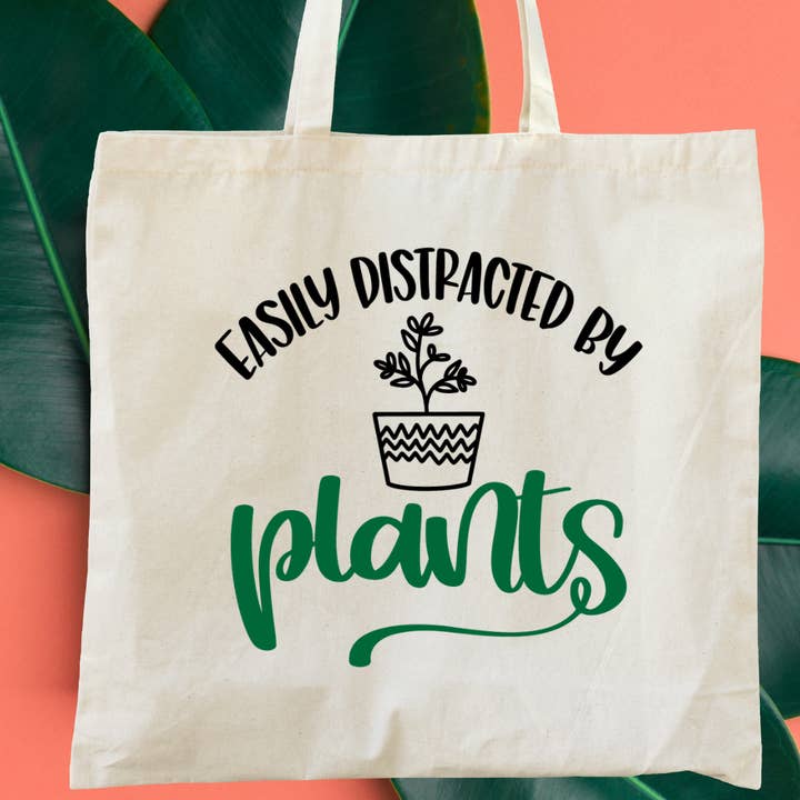 Sac fourre-tout Easily Distracted by Plants pour la vente par AGS Creations