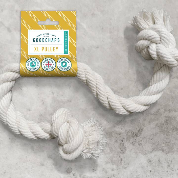 Goodchap's - Wholesale Pet Rope Toy - Dog - XL Pulley | Natural Cotton Dog Rope Toy