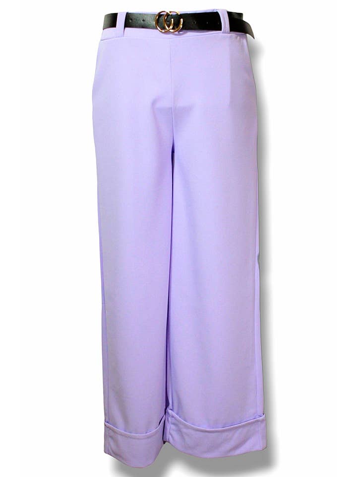 NINEF - Wholesale Pants - Women's - Urban Elegance Trousers with Belt - Vibrant Pink11