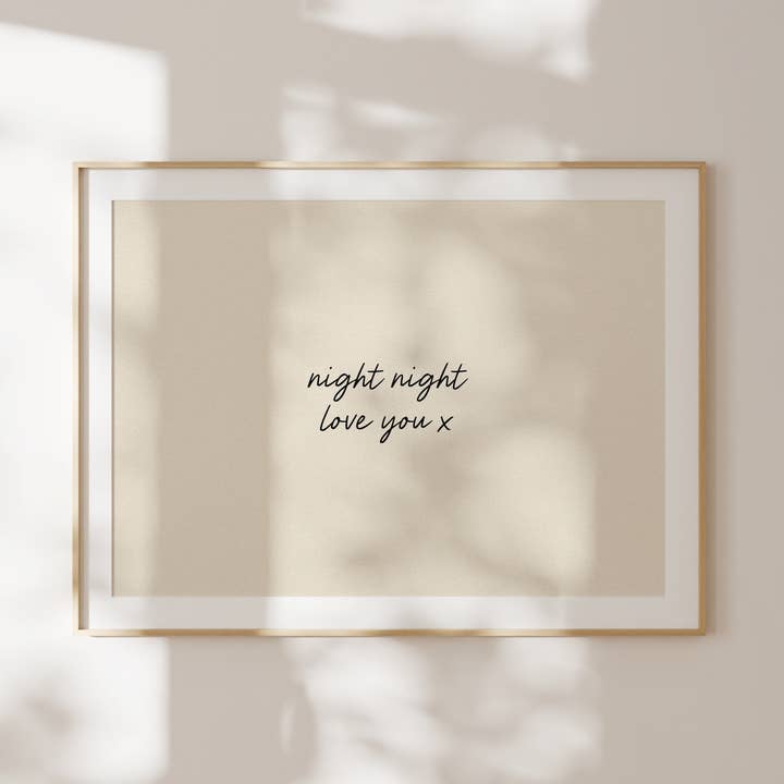Noche Noche, Te Amo | Impresión Artística para venta al por mayor de Wisdom and Wonder Designs