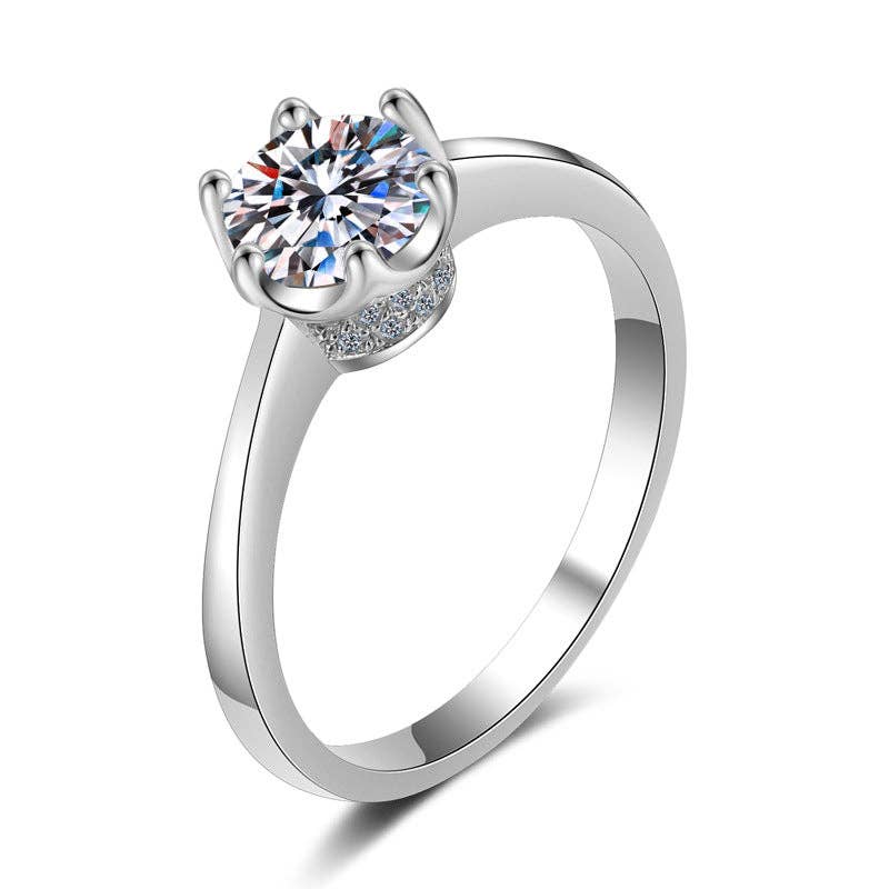 Perimade & Co. LLC - Wholesale Engagement Ring - Solitaire Moissanite Engagement Ring in 925 Sterling Silver4