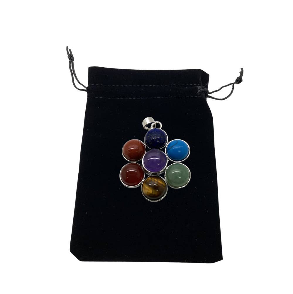 VIE – Engroshandel Vedhæng/charm – Blomst vedhæng med ædelsten og chakra-sten2