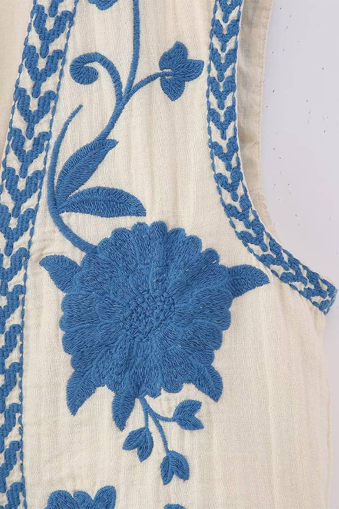 UNISHE – Großhandel Oberbekleidungsweste – Damen – Trendige bestickte Vintage-Weste für den Sommer ZK20232